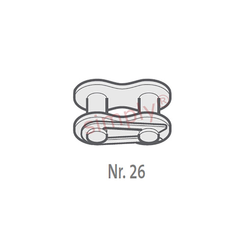 Renold Synergy 20B-1-NO26 BS Simplex Chain Connecting Link With Spring Clip 1-1/4 inch Pitch