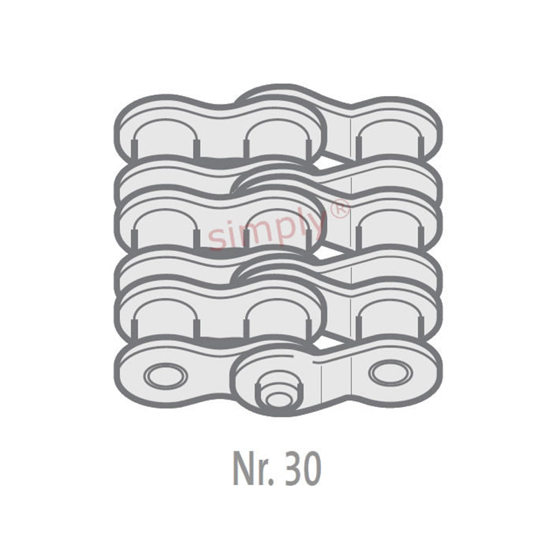 Branded 08B-3-NO30 BS Triplex Chain Double Cranked Link 1/2 inch Pitch