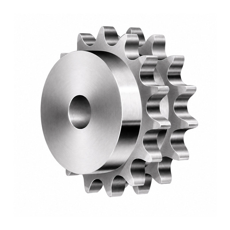 16 Tooth 06B Pilot Bore Double Simplex Sprocket for 3/8 inch Pitch Chain