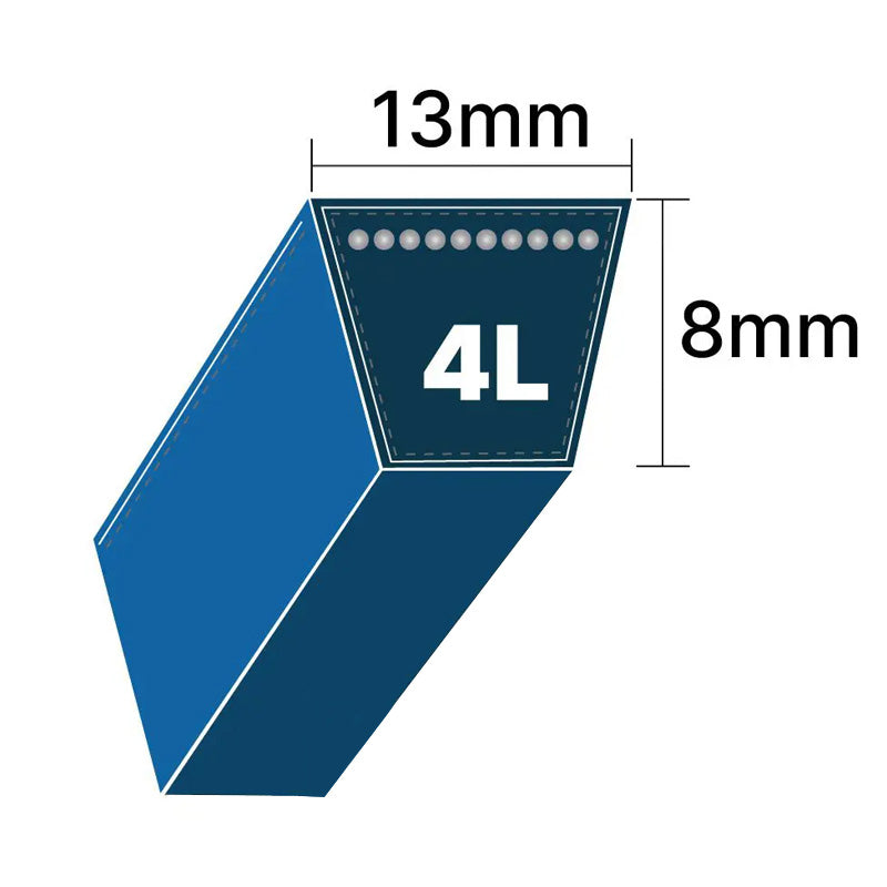 DRY-4L400K 4L Section 13x8mm Blue Cotton Dry Cover Kevlar Re-inforced Mower Wrapped V-Belt