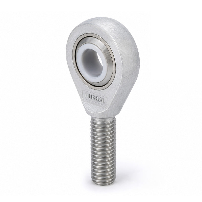 Durbal EMA15-60-502 Maintenance Free Left Hand Metric Aluminium / PTFE Lined Male Rod End M14 Thread