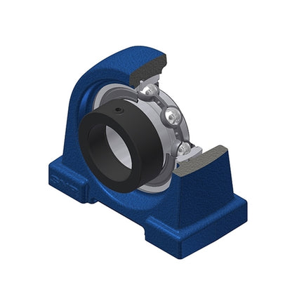 SNR ESPA212 Threaded Base Small Footprint Metric Pillow / Plummer Block Housing with Eccentric Collar Insert 60mm Bore - Allow 2-3 Days