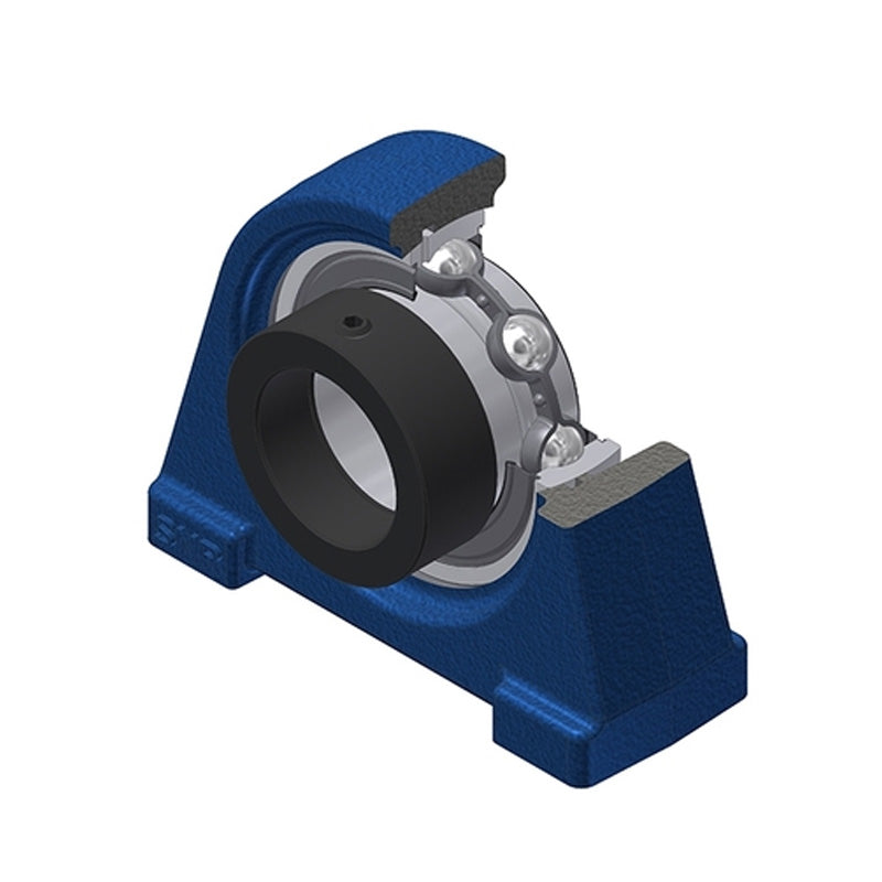 SNR ESPAE203N Threaded Base Small Footprint Metric Pillow / Plummer Block Housing with Eccentric Collar Insert 17mm Bore - Allow 2-3 Days