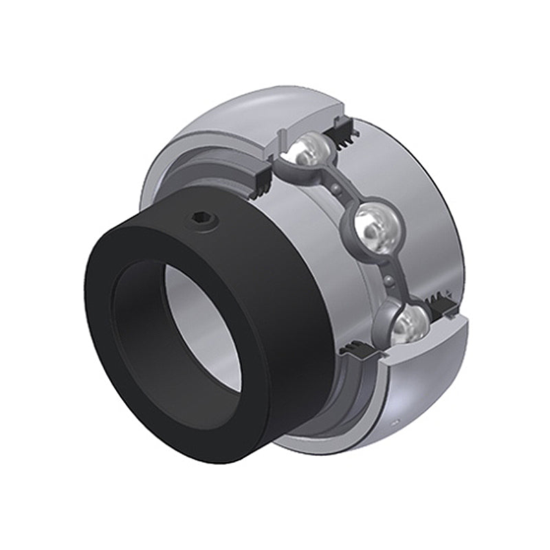 SNR EX211G2L3 Metric Full Width Spherical Outer Bearing Insert 55mm Bore 100mm Outside Diameter with Eccentric Collar and Triple Lip Seals - Allow 2-3 Days