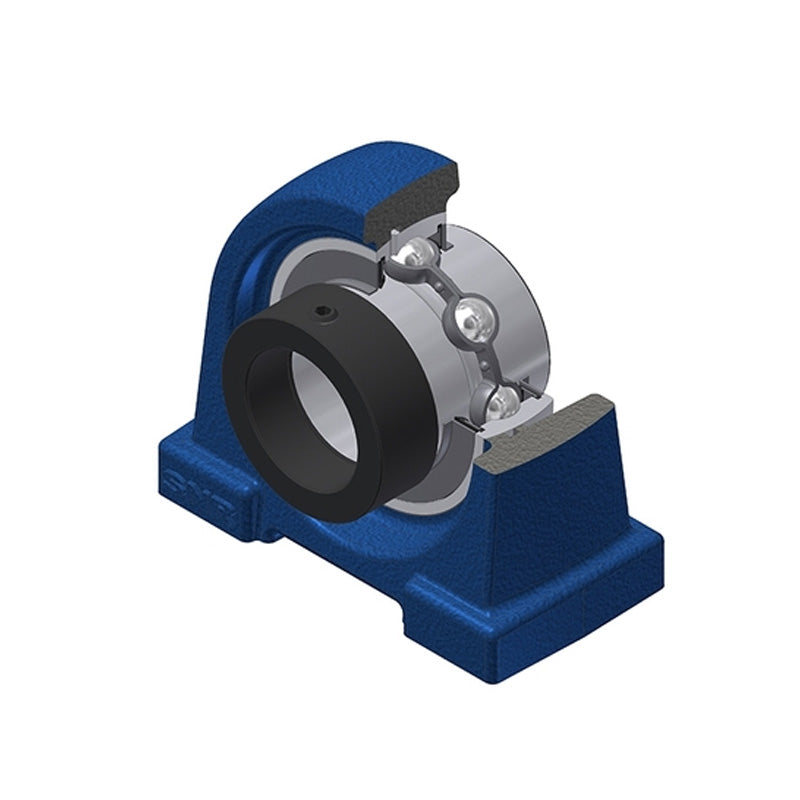 SNR EXPA205 Threaded Base Small Footprint Metric Pillow / Plummer Block Housing with Eccentric Collar Insert 25mm Bore - Allow 2-3 Days