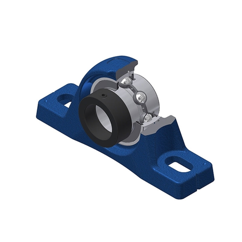 SNR EXPLE210 Metric Cast Iron Two Bolt Pillow / Plummer Block Housing with 50mm Eccentric Collar Insert - Allow 2-3 Days