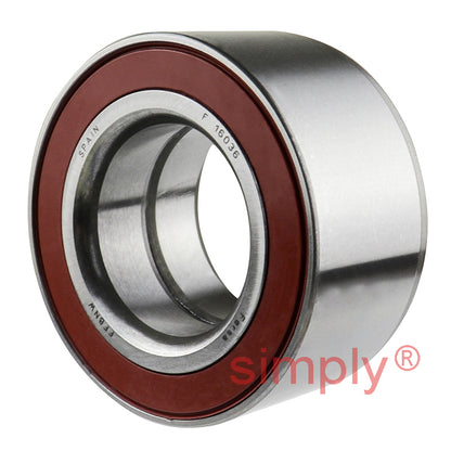 F16036 Rubber Sealed Double Row Wheel Bearing 39x72x37mm