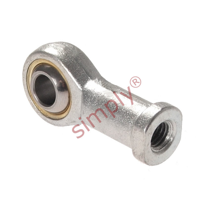 Branded FB-05 Right Hand Imperial Steel / Bronze Lined Maintenance Required Plain Female Rod End 5/16 UNF Thread