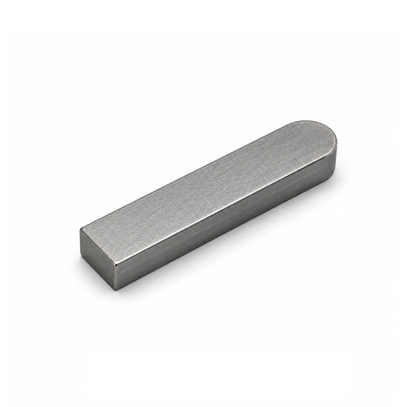 Metric Carbon Steel DIN6885 Feather Key with 1 Rounded End 12x8x100mm - Allow 2-3 Days