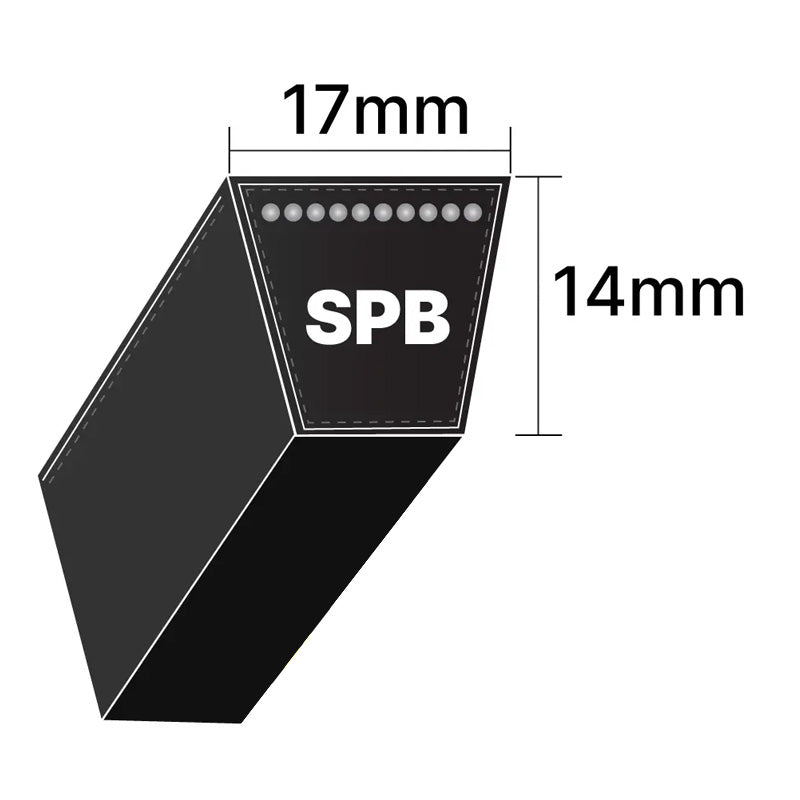 FSPB4820 SPB Section Anti Static Fire Resistant Wrapped V-Belt 17x14mm