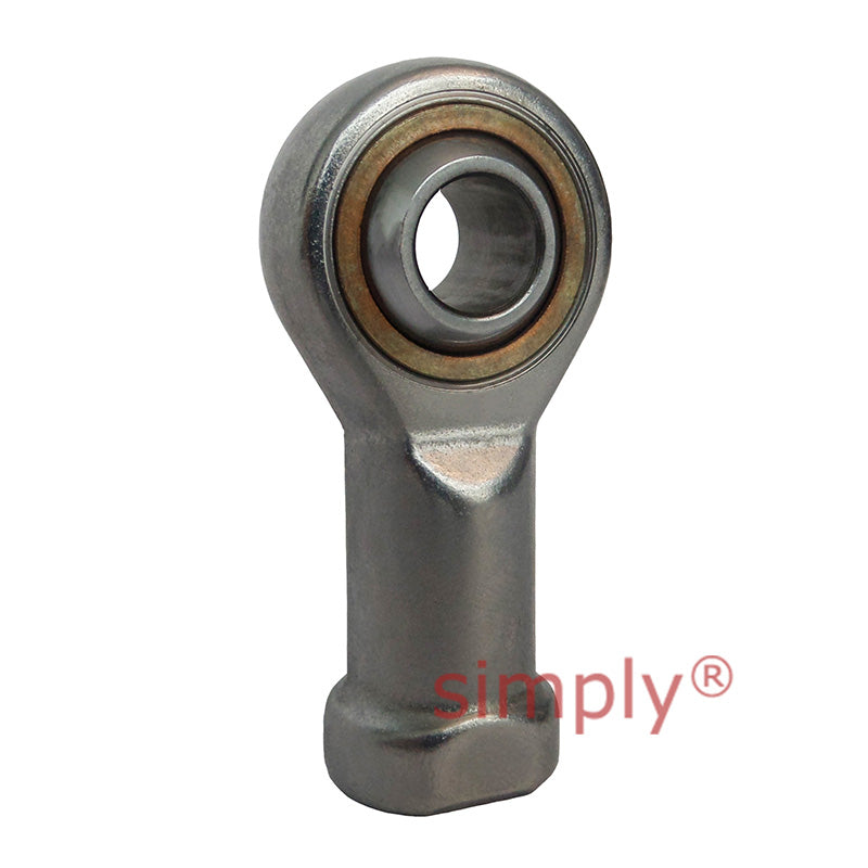 Fluro GIRSW04 Right Hand Zinc Plated Stainless Steel / PTFE Lined Maintenance Free Female Plain Rod End M4 Thread