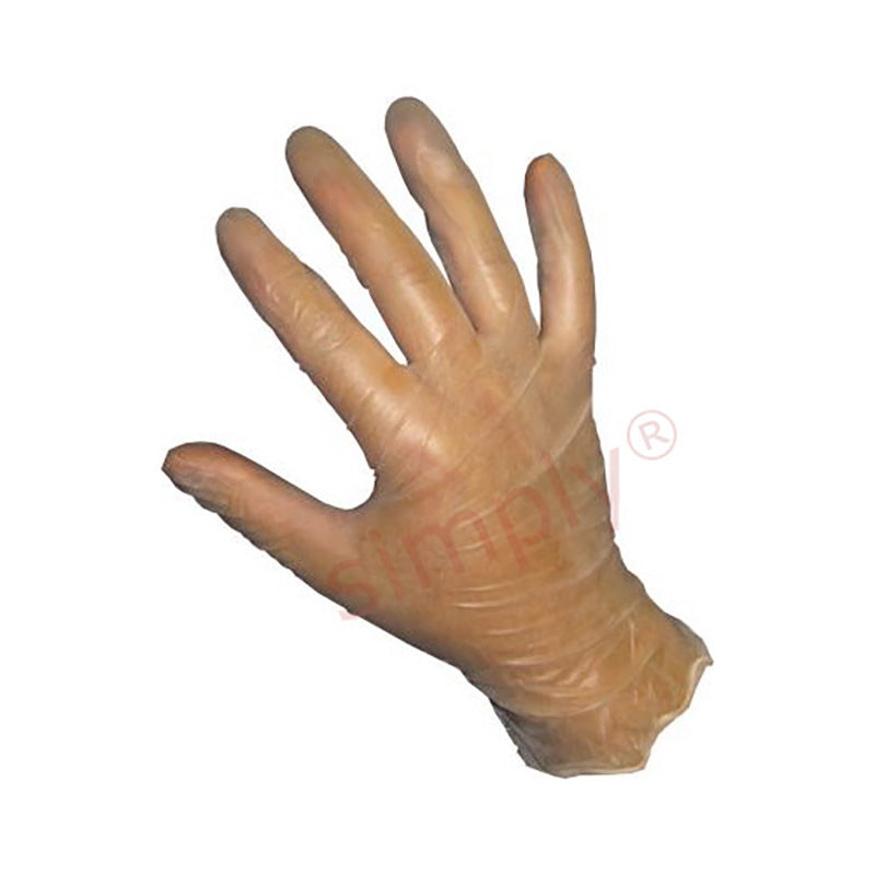 High Quality Powder Free Clear Vinyl Disposable Gloves Size S - Pack of 100
