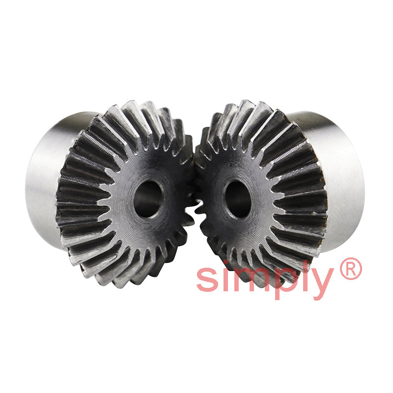 SBM15/30 Metric En8 Steel Mitre Gear (Set of 2) 30 Tooth 1.5 MOD 20 Deg Pressure Angle