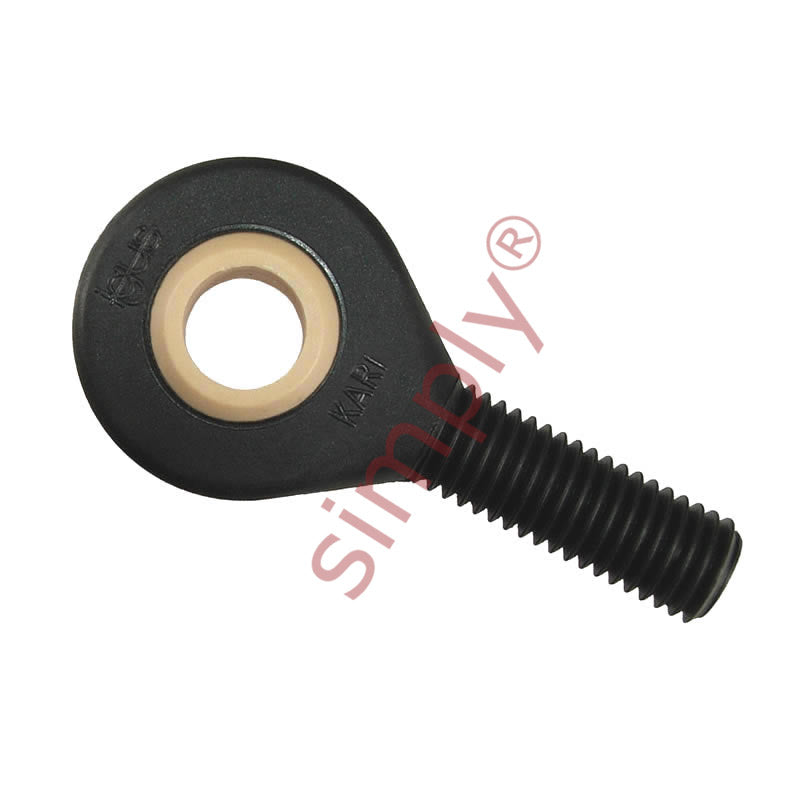 igubal KARI06 Right Hand Male Plastic Rod End 0.375 inch Bore 3/8-24 Thread