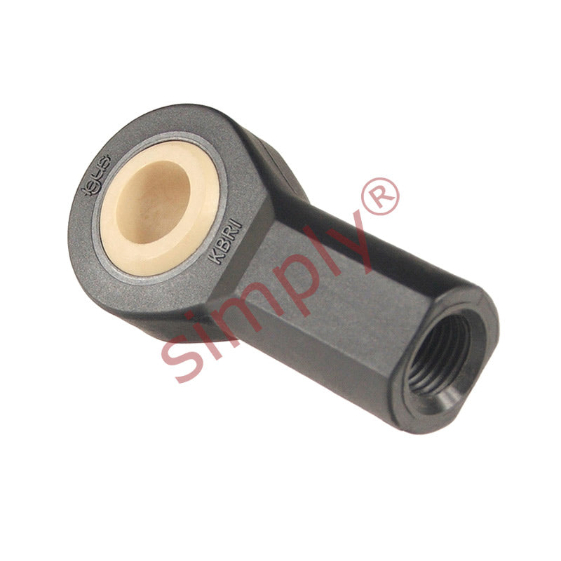 igubal KBLI06 Left Hand Female Plastic Rod End 0.375 inch Bore 3/8-24 Thread