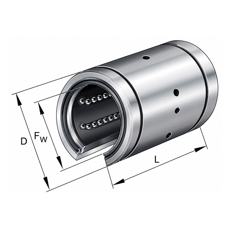 INA KBO16PPAS Relubricatable Linear Ball Bushing with Contact Seals 16x26x36mm