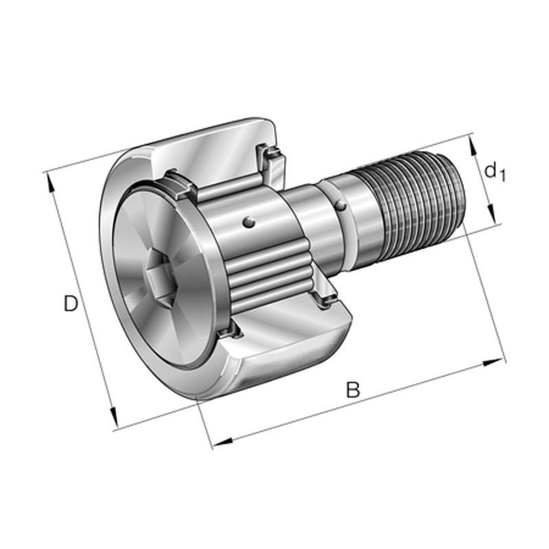 INA KRVE35-PP Stud Type Track Roller 20x35x52mm - Allow 1-2 Days - Contact Us For Faster Delivery