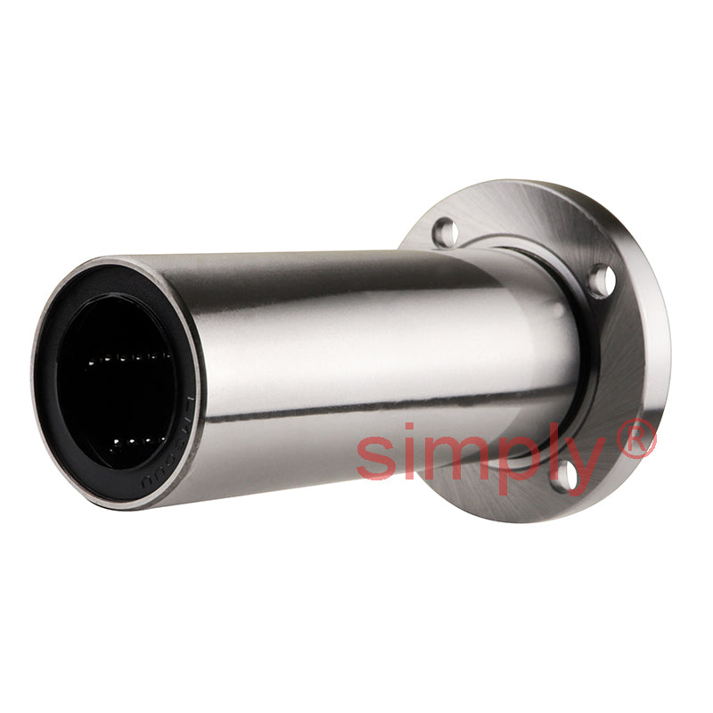 LMF30LUU Long Series Metric Round Flanged Linear Ball Bushing 30x45x123mm