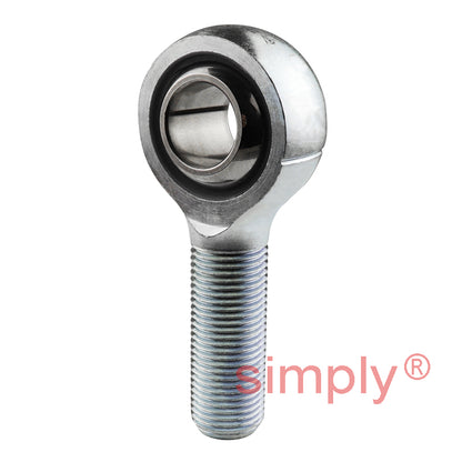 Branded MP-M16C Right Hand Metric Steel / Nylon Lined Maintenance Free Plain Male Rod End M16x1.5 Thread - Allow 7-10 Days