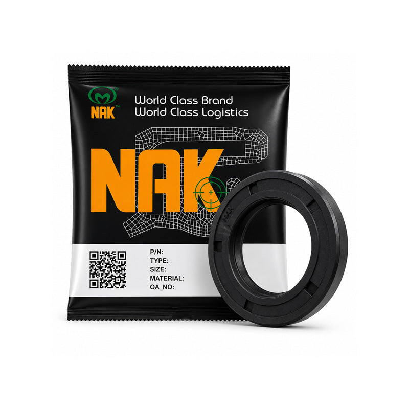 NAK 1.625x2.5x0.5 inch Nitrile Rubber Single Lip Rotary Shaft Oil Seal with Garter Spring SC - Allow 7-10 Days