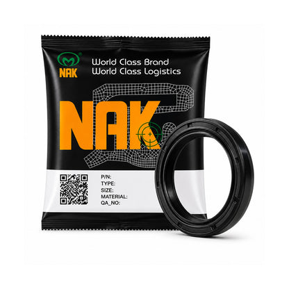 NAK 6.5x7.75x0.5 inch Nitrile Rubber Double Lip Rotary Shaft Oil Seal with Garter Spring TC - Allow 7-10 Days