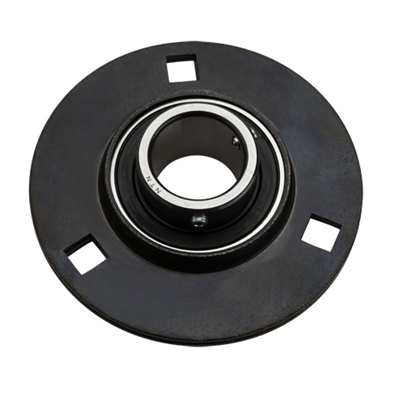NTN M-AELPF208-109 Round 4 Bolt Pressed Steel Bearing Housing with 1-9/16 inch Eccentric Collar Insert - Allow 2-3 Days