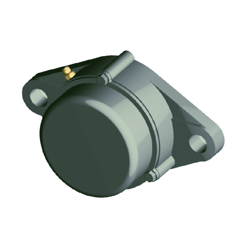 NTN CM-UCFLX09-113D1 Imperial Two Bolt Oval Cast Iron Flange Housing with 1-13/16 inch Bore Insert with Cast Iron Cover - Closed Version - Allow 2-3 Days