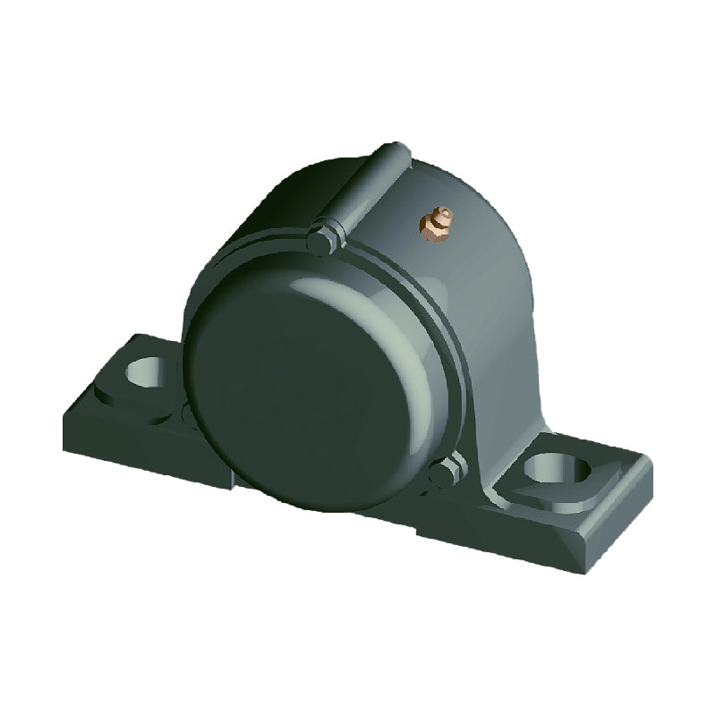 NTN CM-UCP216-303D1 Imperial Cast Iron Two Bolt Pillow / Plummer Block Housing with 3-3/16 inch Bore Insert with Cast Iron Cover - Closed Version - Allow 2-3 Days
