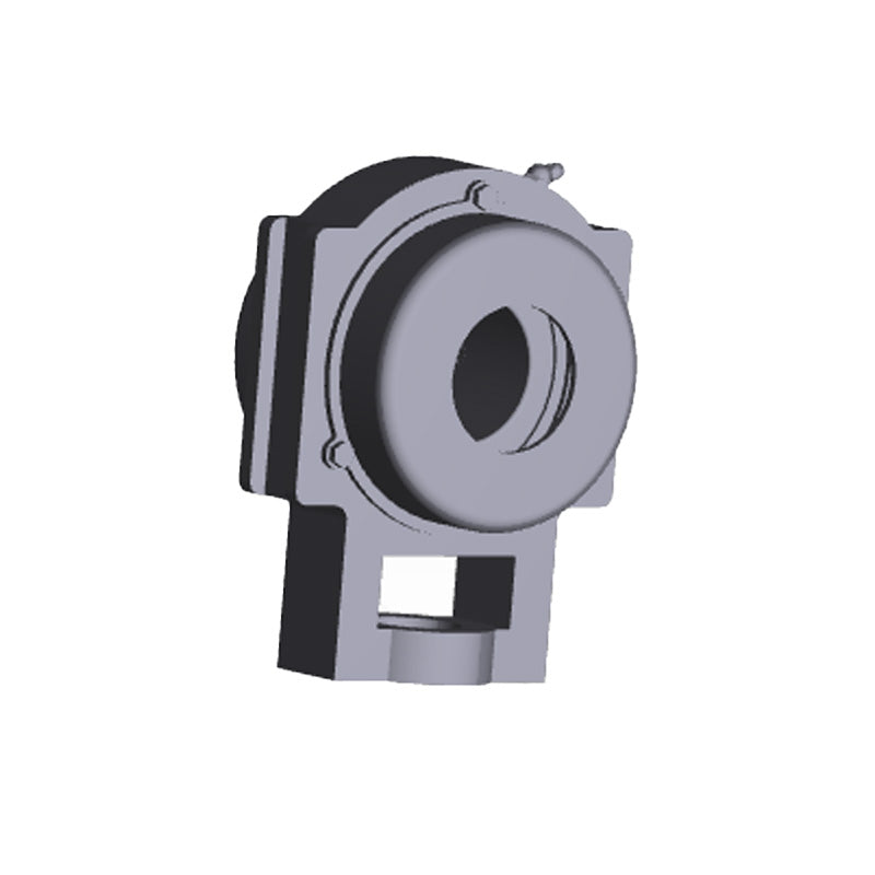 NTN M-S-UCT201D1 Metric Cast Iron Take Up Unit with 12mm Bore Bearing Unit with Steel Plate Cover - Open Version - Allow 2-3 Days