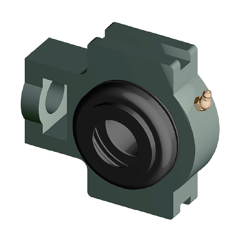 NTN S-UCTX10D1 Metric Cast Iron Take Up Unit with 50mm Bore Bearing Unit with Steel Plate Cover - Open Version - Allow 2-3 Days