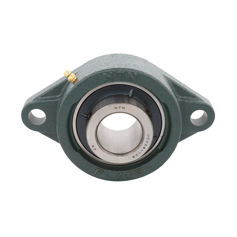 NTN UCFL202-010D1 Imperial Two Bolt Oval Cast Iron Flange Housing with 5/8 inch Bore Insert - Allow 2-3 Days