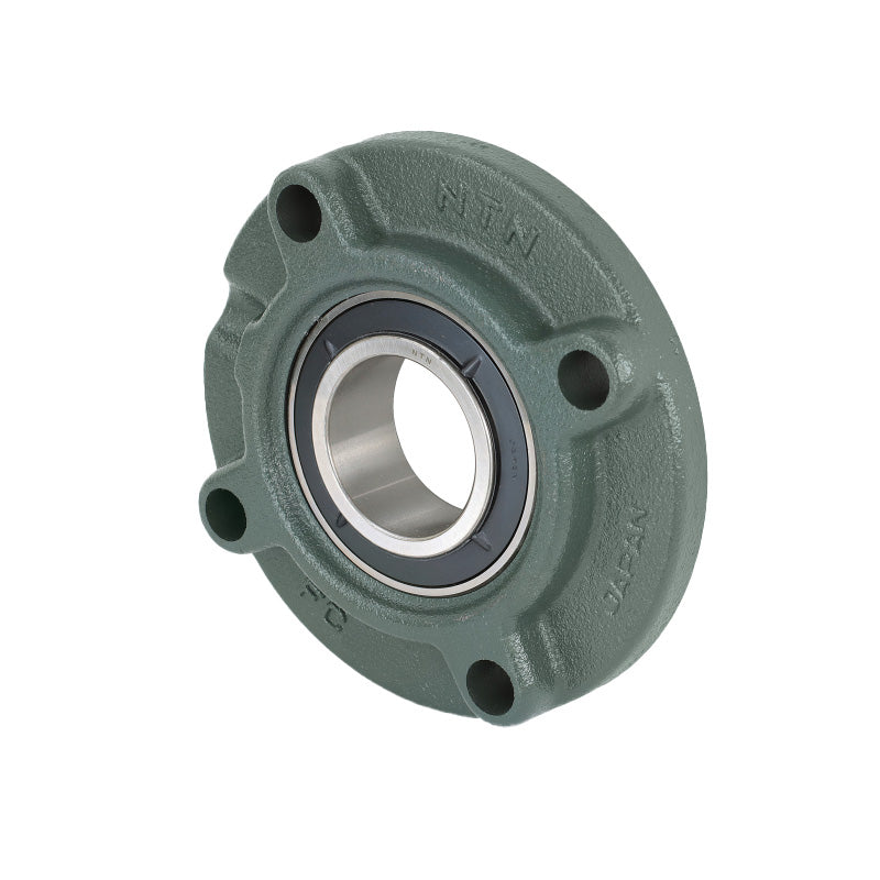 NTN UKFCX20D1/H2320X Metric Four Bolt Cast Iron Round Flanged Housing Insert and Adaptor Sleeve Fits 90mm Shaft - Allow 2-3 Days