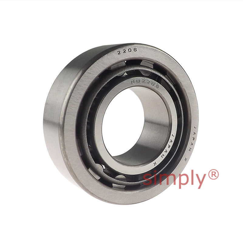 NU2206 Steel Cage Single Row Cylindrical Roller Bearing 30x62x20mm