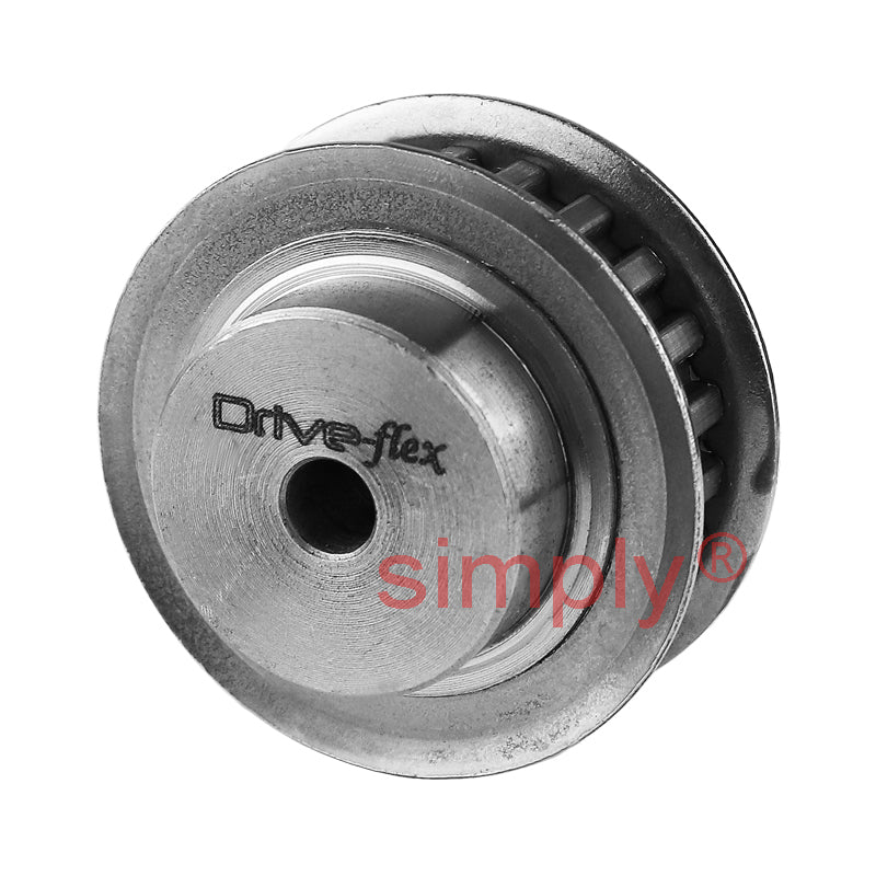 P15-XL-037F - 1/5 inch Pitch 15 Tooth Flanged Pilot Bore Aluminium Timing Pulley for 3/8 inch Wide Belt