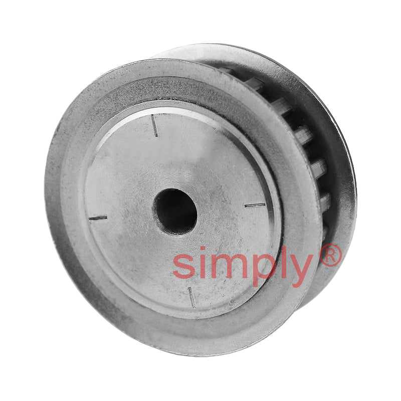 P20-XL-037F - 1/5 inch Pitch 20 Tooth Flanged Pilot Bore Aluminium Timing Pulley for 3/8 inch Wide Belt