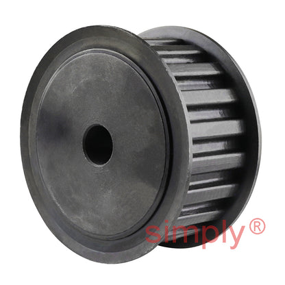 P25-L-050F - 3/8 inch Pitch 25 Tooth Flanged Pilot Bored Steel Timing Pulley for 1/2 inch Wide Belts