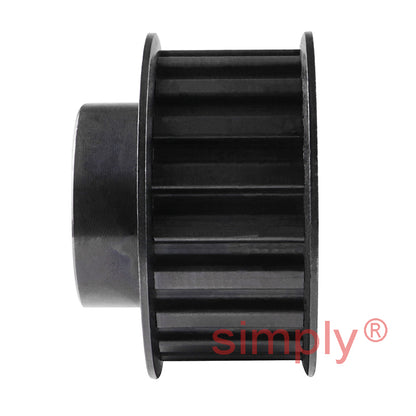 P32-XL-037FST - 1/5 inch Pitch 32 Tooth Flanged Pilot Bore Steel Timing Pulley for 3/8 inch Wide Belt