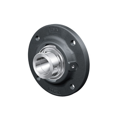 INA RFE35XL Four Bolt Cast Iron Round Housing with Eccentric Collar Insert 35mm Bore
