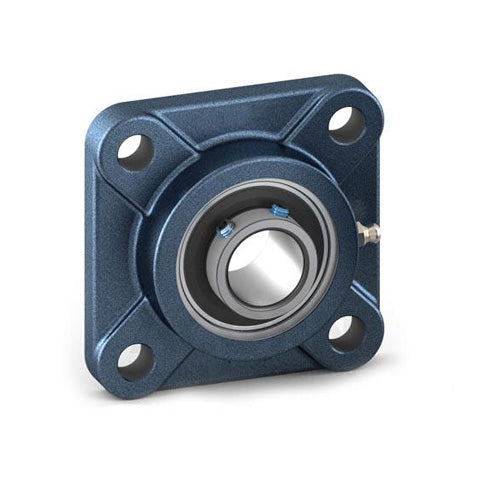 RHP SF15/16 Four Bolt Square Cast Iron Flange Housing and 15/16 inch Bore Grub Screw Full Width Insert
