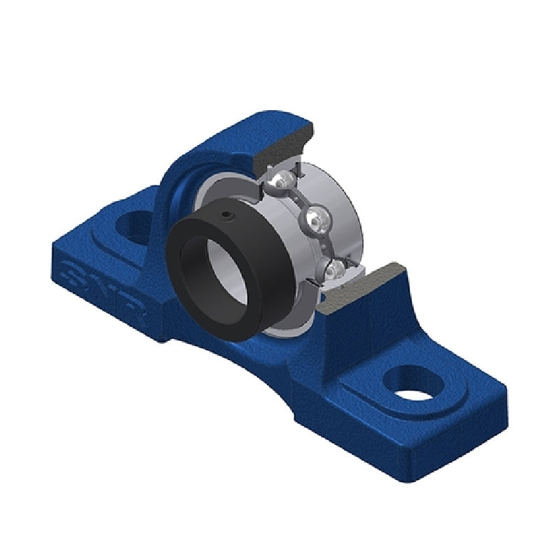 SNR EXP310 Metric Cast Iron Two Bolt Pillow / Plummer Block Housing with 50mm Eccentric Collar Insert - Allow 2-3 Days