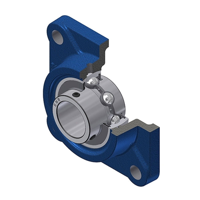 SNR UCF209-28 Imperial Four Bolt Square Cast Iron Flange Housing with 1-3/4 inch Bore Insert - Allow 2-3 Days