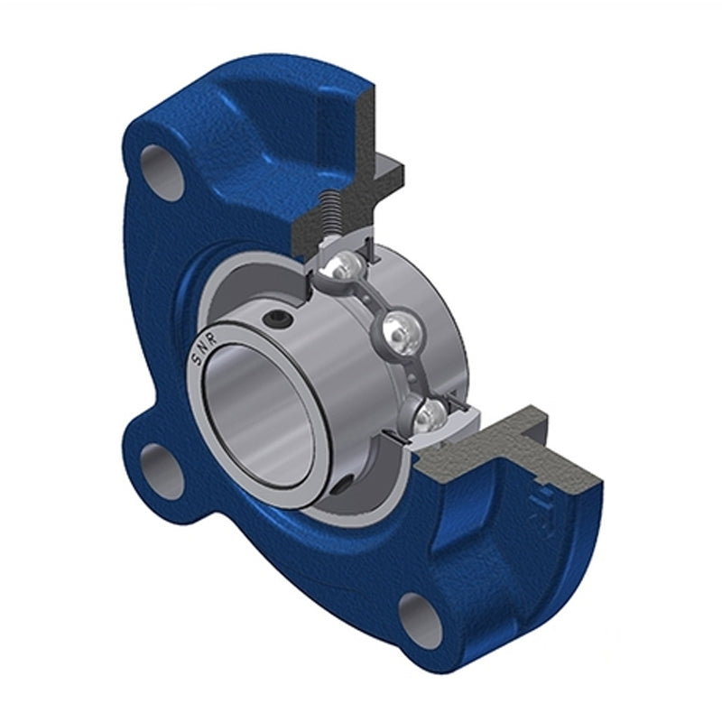 SNR UCFC209-27 Imperial Four Bolt Cast Iron Round Flanged Housing with 1-11/16 inch Insert - Allow 2-3 Days