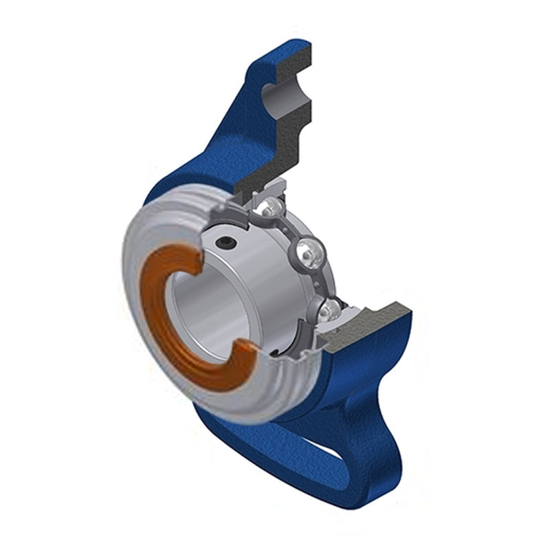 SNR USFA206CC Metric Cast Iron Adjustable Flange Unit with 30mm Insert with Narrow Steel Plate Cover - Closed Version - Allow 2-3 Days