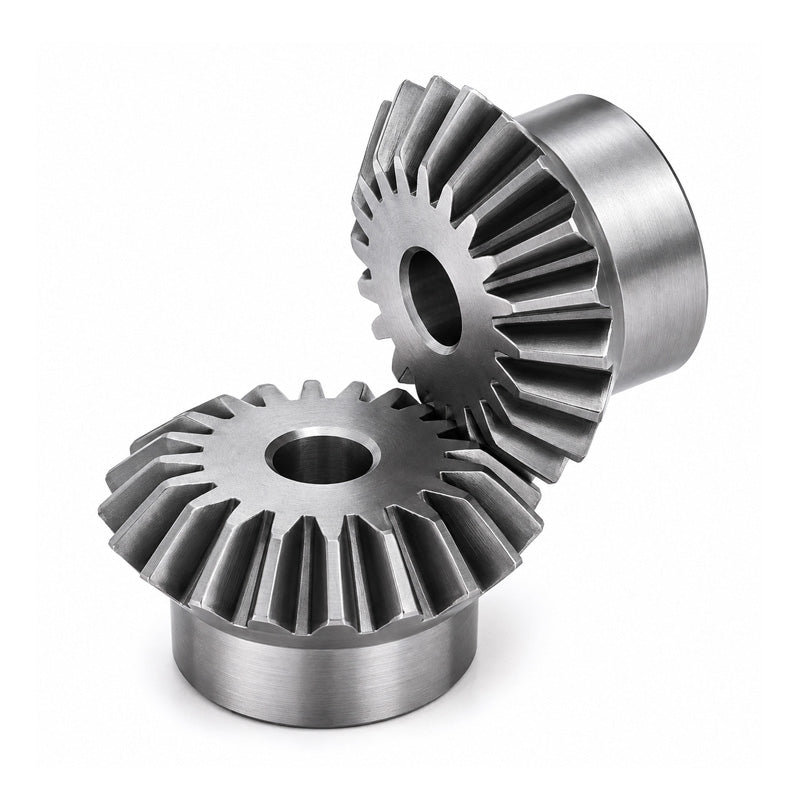 SRB35/2 16/32 Tooth Metric En8 Steel Bevel Gear Set 2:1 Ratio 3.5 MOD 20deg Pressure Angle