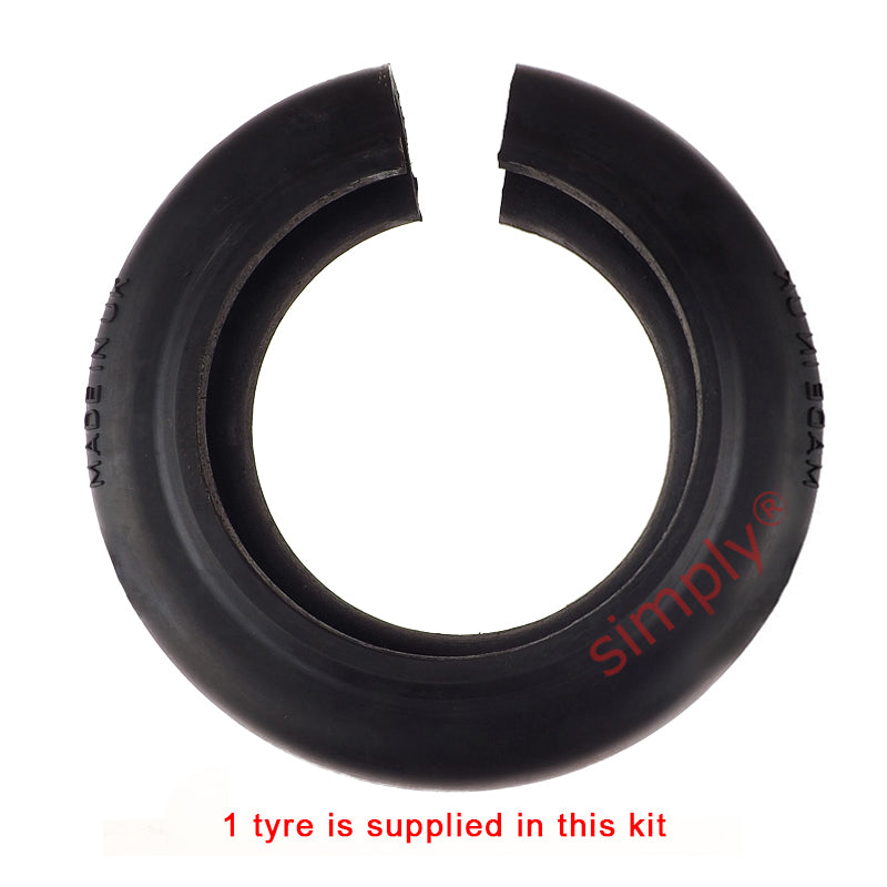 Major Brand F180F/F180B Inner Facing Taper Bore/Pilot Bored Type Tyre Drive Coupling Assembly with Natural Rubber Tyre - Allow 2-3 Days
