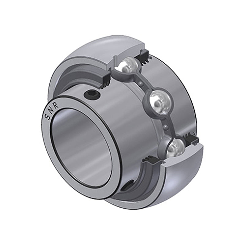 SNR UC312G2L3 Metric Full Width Spherical Outer Bearing Insert 60mm Bore 130mm Outside Diameter with Grub Screws and Triple Lip Seals - Allow 2-3 Days