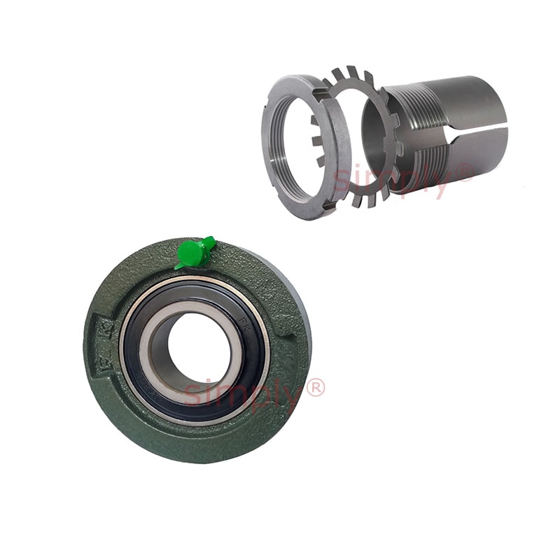 UKC210/HS2310 Imperial Cast Iron Medium Duty Cartridge Unit with Adaptor Sleeve Mounted and 1-5/8 inch Bore Insert 4.7244 inch Outside Dia