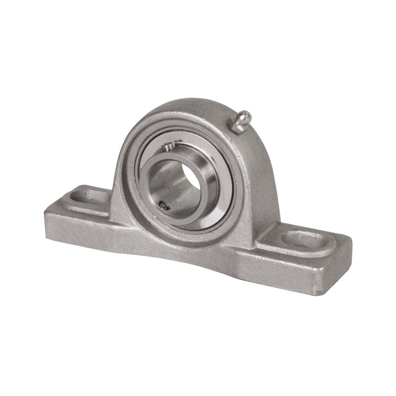 SSUCP206 Metric Stainless Steel Two Bolt Pillow / Plummer Block Housing with 30mm Bore Stainless Insert 