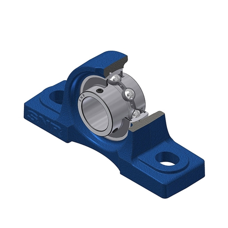 SNR UCPG211 Metric Cast Iron Two Bolt Pillow / Plummer Block Housing with 55mm Bore Insert - Allow 2-3 Days