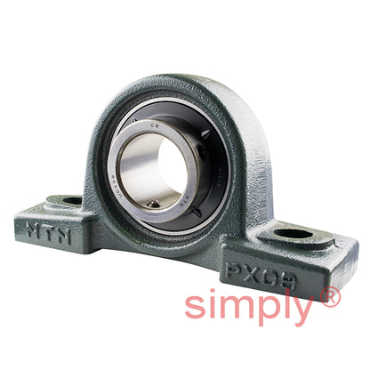 NTN UCPX09D1 Metric Cast Iron Two Bolt Pillow / Plummer Block Housing with 45mm Bore Insert